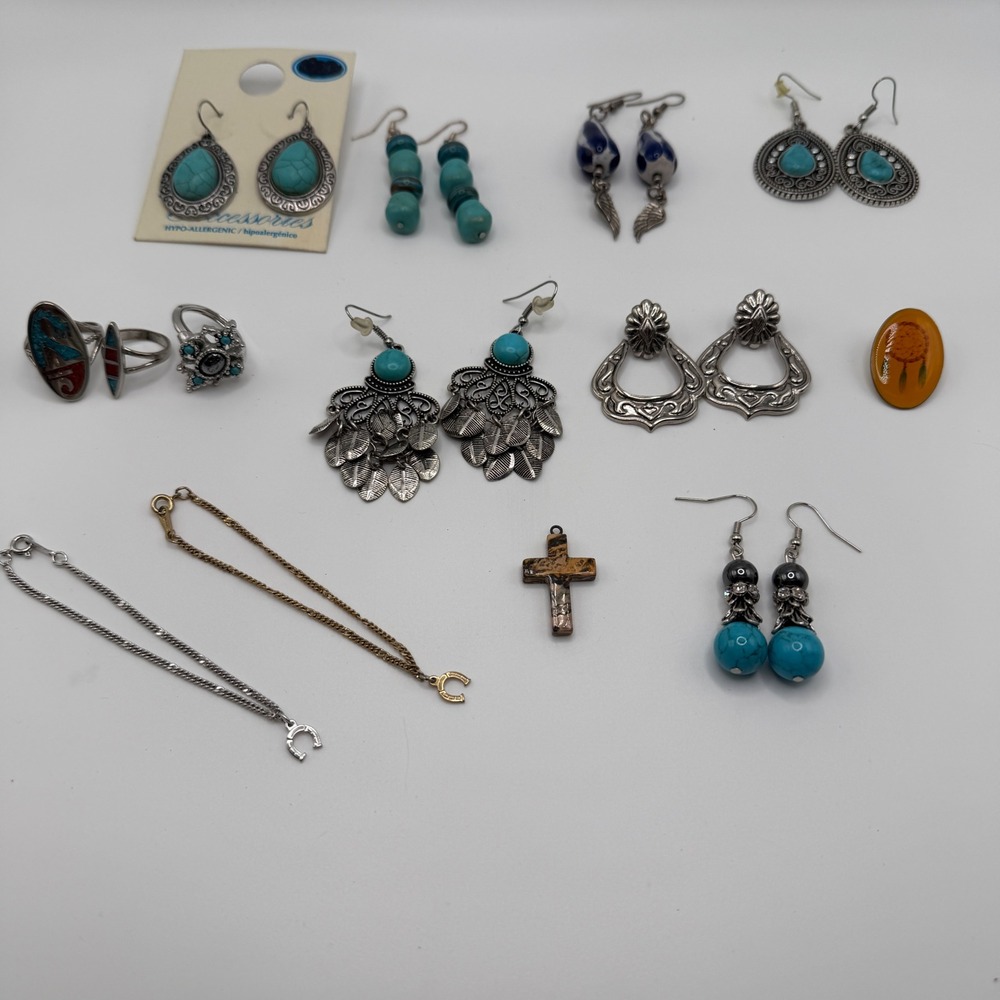 Lot of 15 PIeces of Wearable Jewelry Southwestern Boho